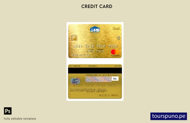 listo para imprimir plantilla de oro mastercard del banco hipotecario de Jamaica